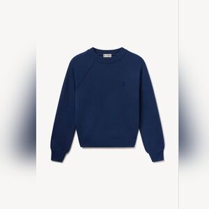 Éterne French Terry 'Shrunken Raglan Sweatshirt' In Navy, Sz M, NWT Orig $275